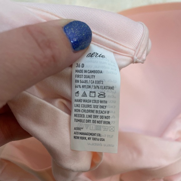 Aerie Light Ballet Pink Lined Bra 36D NWT - Picture 4 of 4
